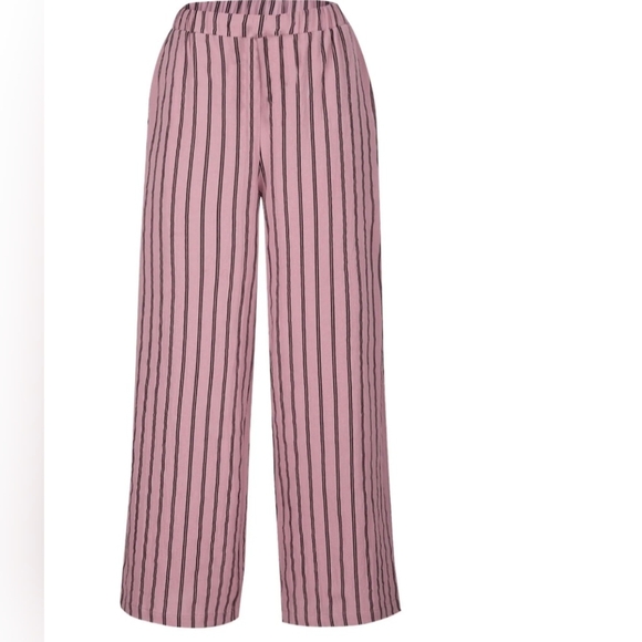 Indulge Blue Striped Wide Leg Pants - Picture 2 of 6